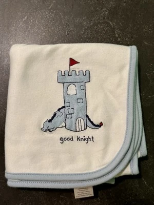 Gymboree Vintage 2005 baby BLANKET “Knight in Shining Armor” Fire Dragon Castle  - Image 1 of 4