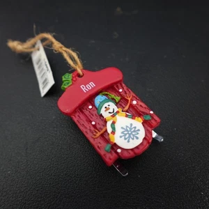 Ron Personalizado Adorno de Navidad Trineo Nombre Kidcore Retro Y2K Regalo - Imagen 1 de 6