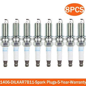 8x New Spark Plugs Laser Iridium Resistor for Infiniti Nissan DILKAR7B11 /1406 - Picture 1 of 5