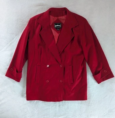 Abrigo de lana rojo Gallery de colección para mujer talla 12 clásico atemporal dinero antiguo vacaciones Foto 1 de 4