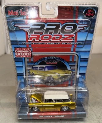 Chevy Nomad Maisto Pro Rodz '55 золотистый масштаб 1:64 - Изображение 1 из 4