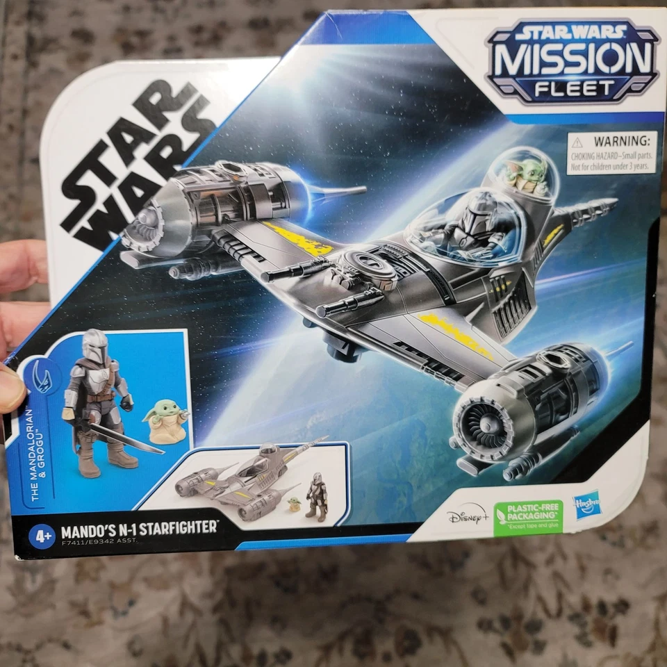 Star Wars Mission Fleet Mando's N1 Starfighter The Mandalorian Grogu Juguete Nuevo Foto 1 de 4
