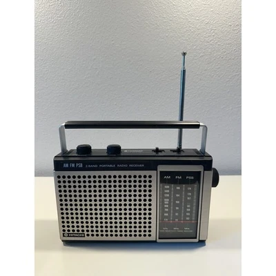 Винтажное портативное радио Hitachi KH-948H PSB/FM/AM 3-полосное с ручкой новое из старых запасов - Изображение 1 из 4