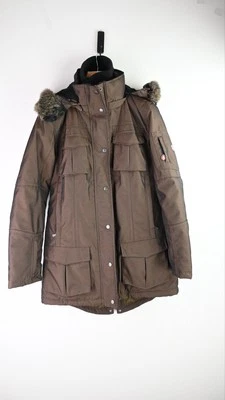 Wellensteyn "Scneezauber" hooded utility  jacket in golden brown  size S/UK8-10 - Image 1 of 4