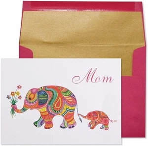 Tarjeta de felicitación de cumpleaños de lujo - mamá elefante - Imagen 1 de 4