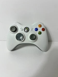 Official Microsoft Xbox 360 White Wireless Controller Genuine OEM Tested - Picture 1 of 5