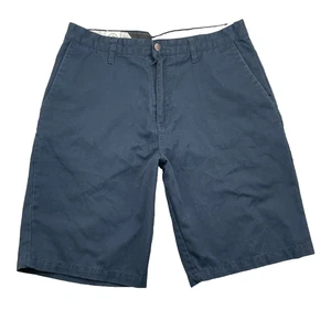 Volcom Bermuda Shorts Men's 33X10 Blue Chino Surf Skate Beach Y2K Academia 90's - Picture 1 of 11