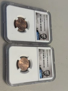 2025 D & (P) LINCOLN CENT NGC BRILLANTE NON CIRCOLATO (BU) SET 2 MONETE - Foto 1 di 4