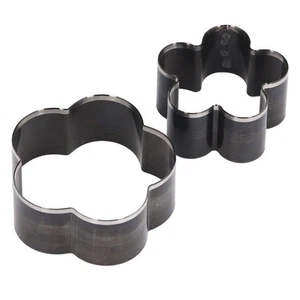 2Pcs Flower Shaped Leather Cutting Die Set Manual Punching Molding Alloy - Picture 1 of 23