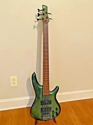 1995 Ibanez Soundgear 5-String Electric Bass, Model SR-885,  Emerald Green, MIJ - Image 1 of 4
