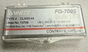 Dental SS White Operatory Carbide Burs FG-700S Clinic pack (100) Part# 13708 - Picture 1 of 1