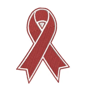 HIV AIDS Awareness Support Red Patch Embroidered Iron-on Applique - Picture 1 of 12