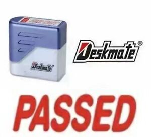 {PASSED} Deskmate Pre-Inked Self-Inking Rubber Stamp Office Stationery Quality
