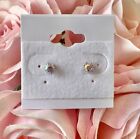 Stud Earrings Swarovski Crystals Pink Silver Overlay Hypoallergenic Mothers Day