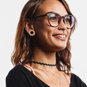 Plug Tunnel Ecarteur d'Oreille en Acier Doré - Opale - Couronne de Fleurs - Imagen 1 de 5