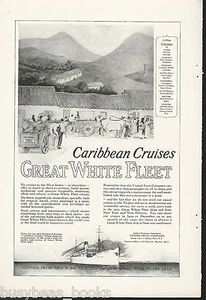 1924 GREAT WHITE FLEET advertisement, Caribbean Cruises, Natives - Foto 1 di 1