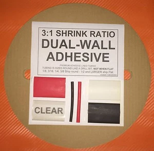 3/4" / 18mm Black 50 Ft. Dual-Wall Adhesive Lined Heat Shrink Tubing 3:1 Ratio - Picture 1 of 1