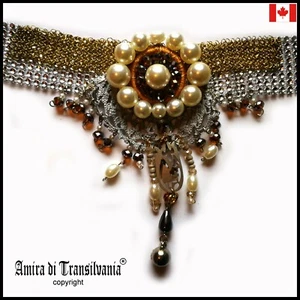 fashion jewelry woman jewels necklace collier pearl choker jewellery design rare - Picture 1 of 12