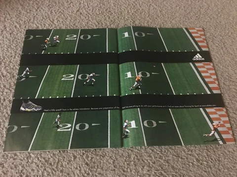 Vintage 1999 ADIDAS INTIMIDATION SHOE Poster Print Ad 1999 TENNESSEE VOLUNTEERS Cover