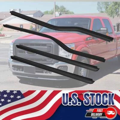4PCS Weatherstrip Window Sweep Felt Trim Seal for Ford F250 F350 F450 1999-2016 Foto 1 de 4