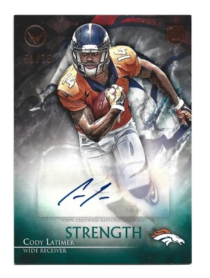 Cody Latimer AUTOGRAPH /75 Denver Broncos 2014 Topps Valor VA-CL AUTO Football - Image 1 of 2