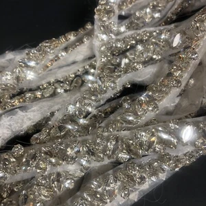 4.5+ Yards of Crystal Rhinestones in Silver Settings Elegant Sewing Bridal Trim - Picture 1 of 3