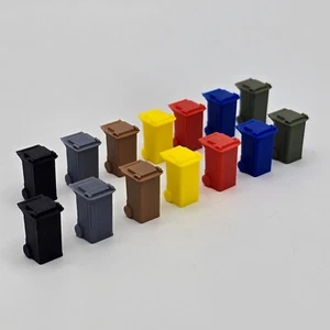 OO Gauge Wheelie Bins "Various Colours" 1/76 Scale - Picture 1 of 16
