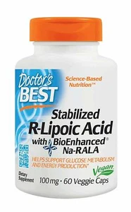 DOCTOR'S BEST, STABILIZED R-LIPOIC ACID 100mg 60 Veg. Kapseln SUPER PREIS - Bild 1 von 3