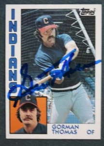Cleveland Indians star Gorman Thomas signed autographed 1984 Topps card NICE---- - Picture 1 of 1