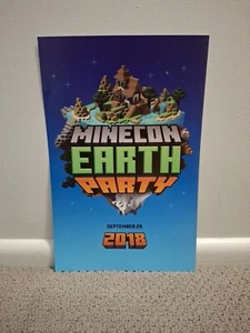 Minecon Earth Party Poster [RARE] - Picture 1 of 2