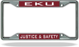 Marco de placa de matrícula Eastern Kentucky EKU JUSTICIA Y SEGURIDAD - Imagen 1 de 1