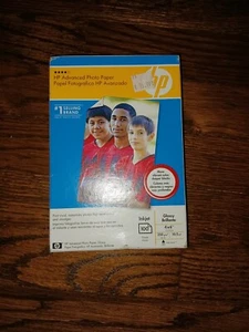 Papel fotográfico brillante avanzado HP 100 hojas 4X6 Q6638A nuevo stock antiguo sellado - Imagen 1 de 3