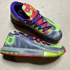 Nike Kevin Durant VI 6 Energy Men's Shoes Grey Electric Green 599424-008 Size 10
