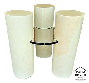 Karl Springer Style Faux Goatskin Lucite Dining Table Base or Display Stands - Picture 1 of 10
