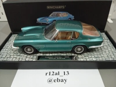 Minichamps 1/18 1963 Maserati Mistral Coupe Green Met Limited 999pcs 107123420 - Image 1 of 4