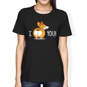 1Tee Damen T-Shirt Loose Fit Corgi loves you with all it's butt - Bild 1 von 5