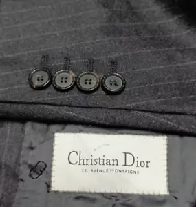 Vintage Christian Dior Paris all worsted classic luxury suit jacket blazer 44R - Picture 1 of 16