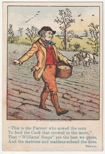 1880s~Glastonbury Connecticut CT~Farmer~D.W. Williams Soap~Victorian Trade Card