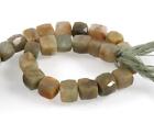 Natural Cat Eye Faceted Gemstone Loose Grey Box Beads For Women Jewelry Make