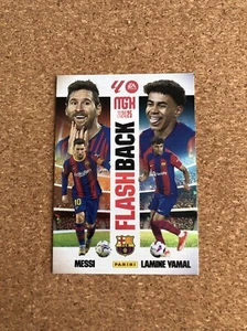 Tarjeta Panini Megacracks 24-25 Flashback Lamine Yamal/Lionel Messi - Imagen 1 de 2