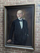 Antique Oil On Canvas of a Gentleman by Max Shlemminger Very Large Painting 