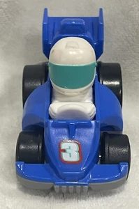 Fisher-Price Little People Wheelies Rennwagen - Blau #3 Grand Prix Fahrer GMJ21 - Bild 1 von 3