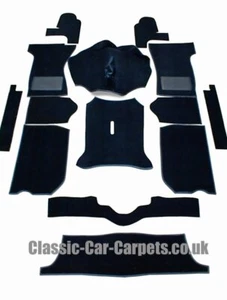 TRIUMPH SPITFIRE MK1 - MK2 - MK3 - MK4 - 1500 TEPPICH SET SCHWARZ + UNTERFILZ KIT - Bild 1 von 3