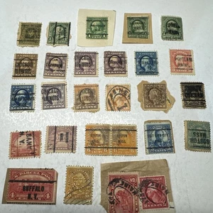 US Perfins & Pre-Cancels gemischte Briefmarkengruppe (Lot 28 Datei171) - Bild 1 von 8