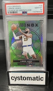 Lebron James 23-24 Obsidian Equinox 3/25 Green Flood Electric Etch PSA 10 POP 2 - Picture 1 of 2