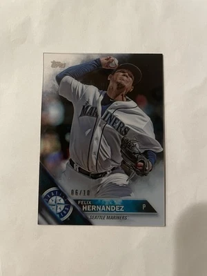 2016 Topps Felix Hernandez Acetato “Claro” Paralelo/10! ¡Súper raro! #283! LEER Foto 1 de 4