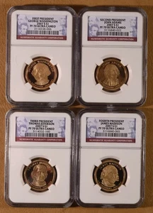 2007 Proof Presidential Dollar 4-Coin Set NGC PF 70 Ultra Cameo - Picture 1 of 2