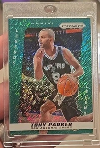 2024-25 Panini Prizm Deca Tony Parker Fotl Green Shimmer /12 - Foto 1 di 3