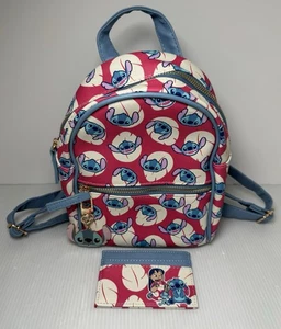 Disney Lilo & Stitch Mini Rucksack Tasche Kartenetui & Schlüsselanhänger Geschenkset Bioworld - Bild 1 von 12