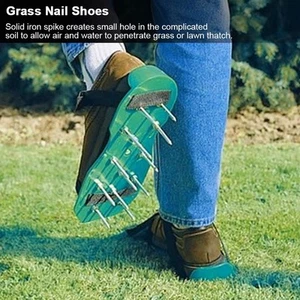 Lawn Aerator Shoes for Easy Grass Aeration Soil Spike Sandals Yard Tool - Picture 1 of 12